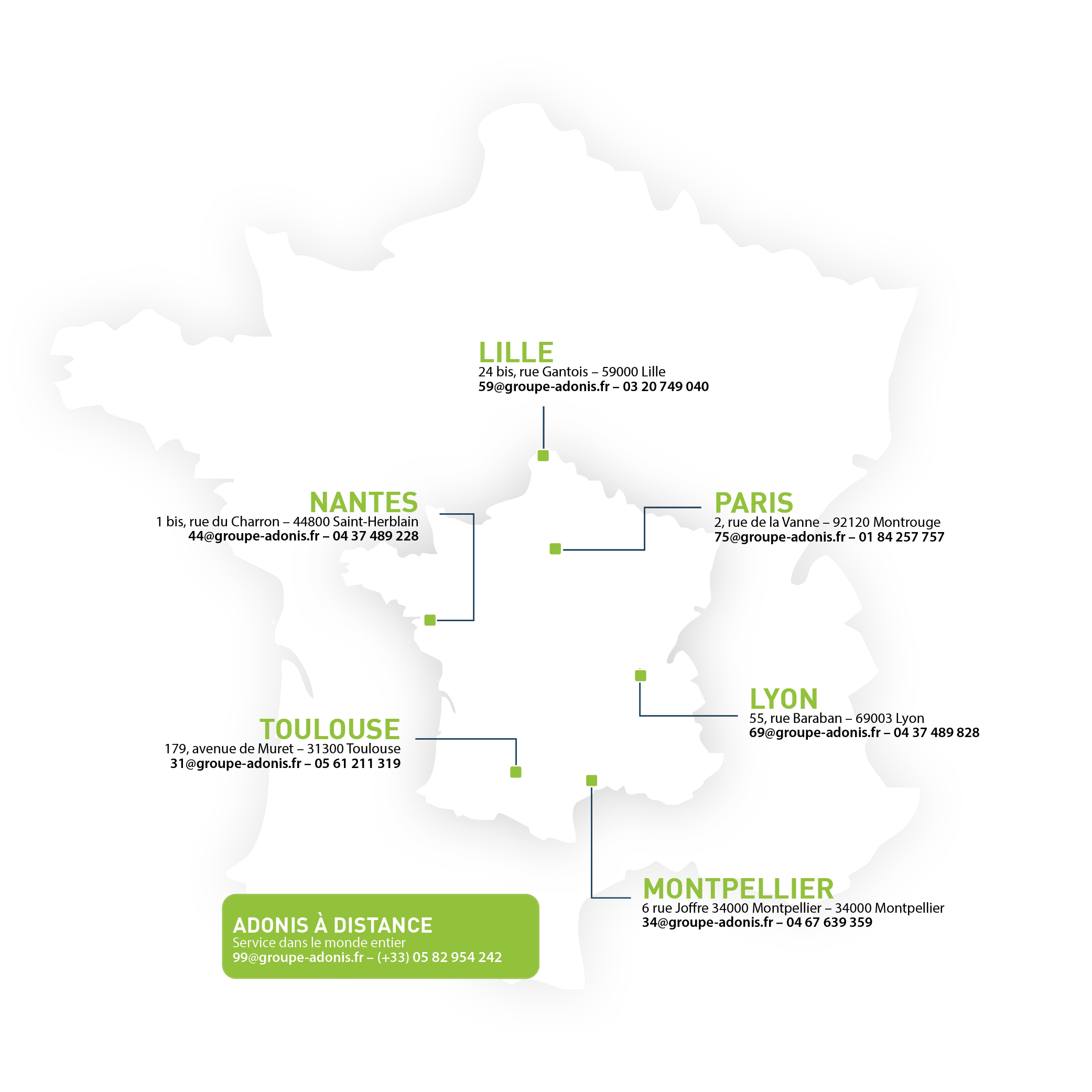 Carte des campus